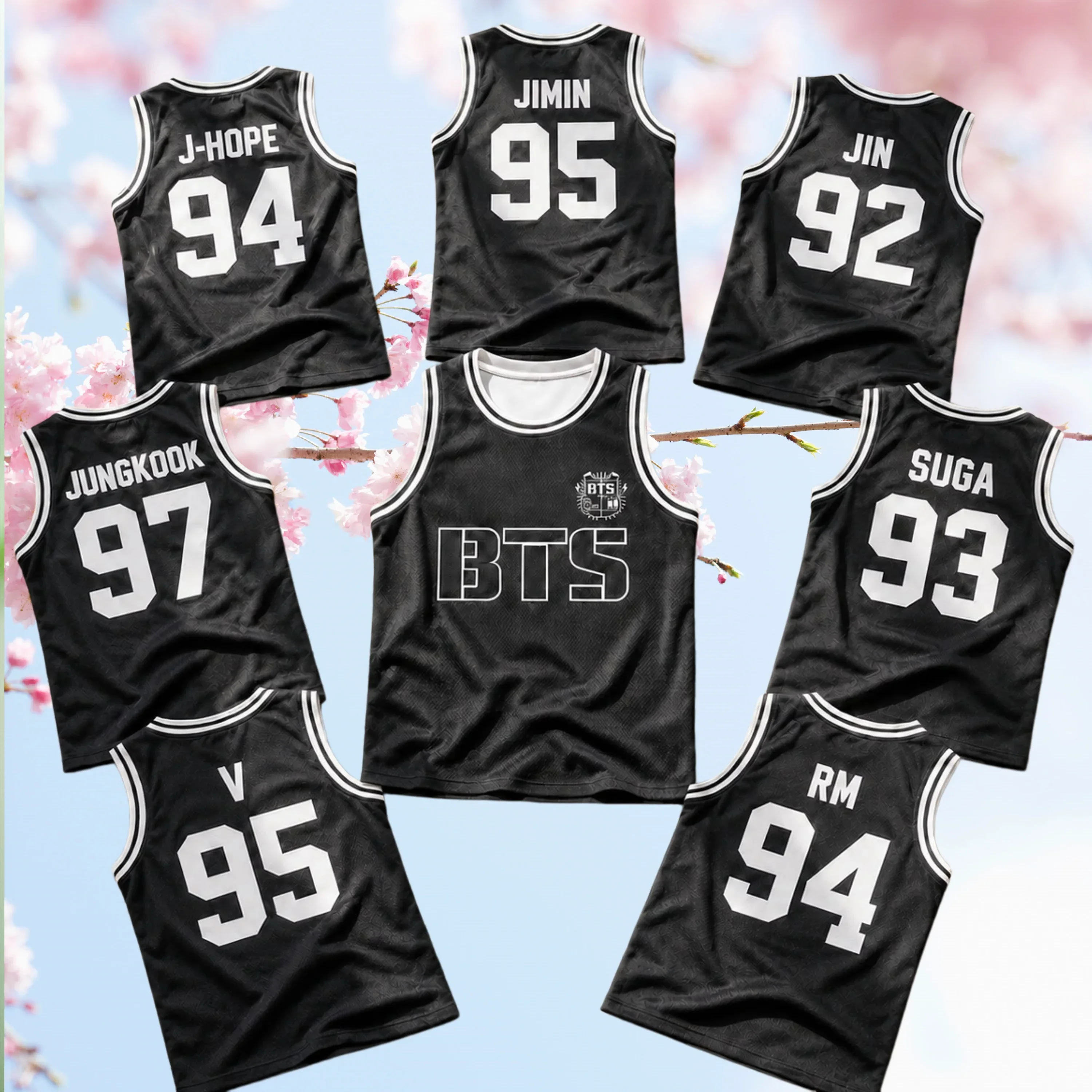 2027 New Arirang Kpop 3D Print Basketball Jersey T-shirt Men Women Summer Sports Vest Breathable  Clothing Fan Gifts