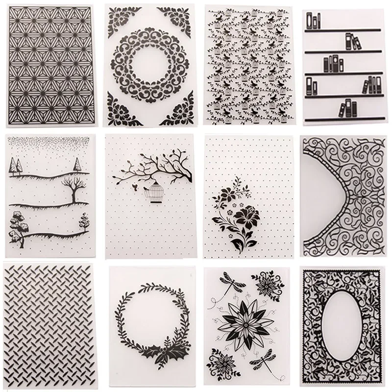 28 Design Plastic Embossing Folder Template for DIY Scrapbooking Craft Photo Album Card Holiday Handmade Decoration Supplies