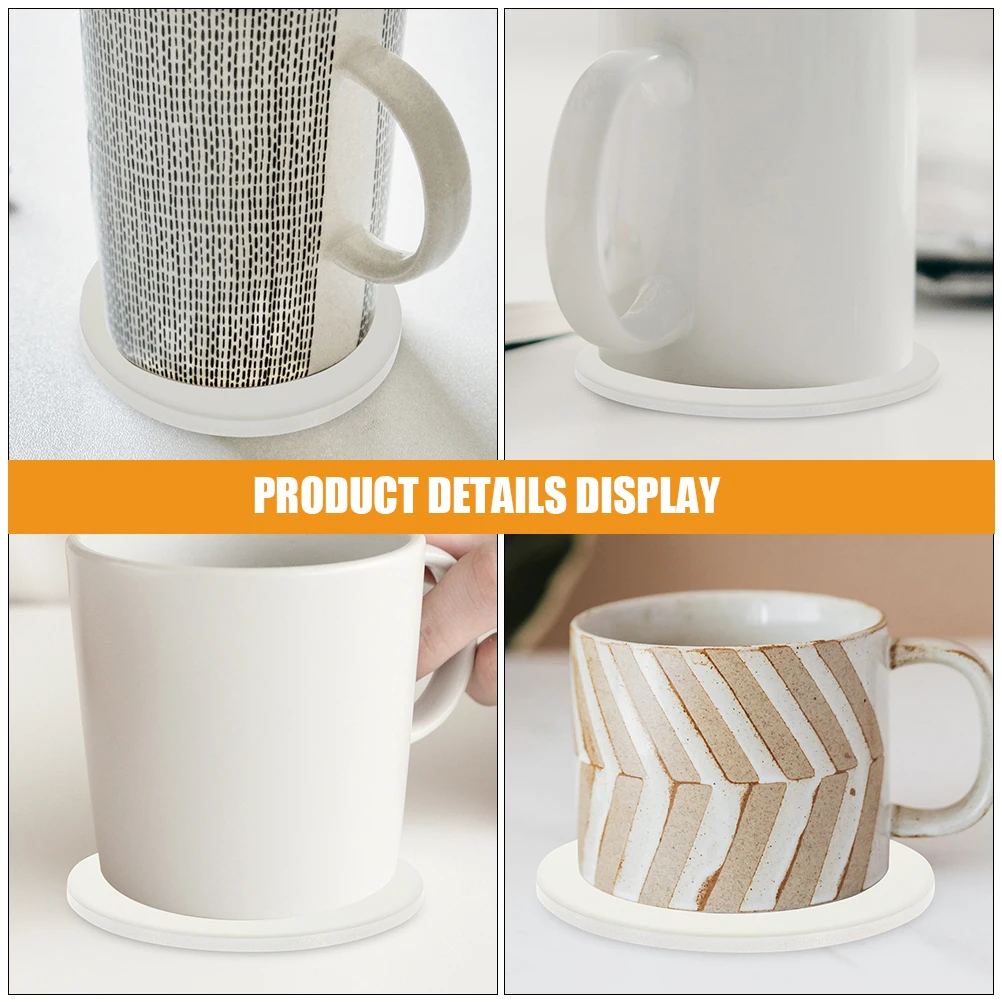 

3pcs Ceramic Transfer Coasters Round Cup Mats Diy Crafts Decorative Drink Accessories Bulk Coasters Home Office Car