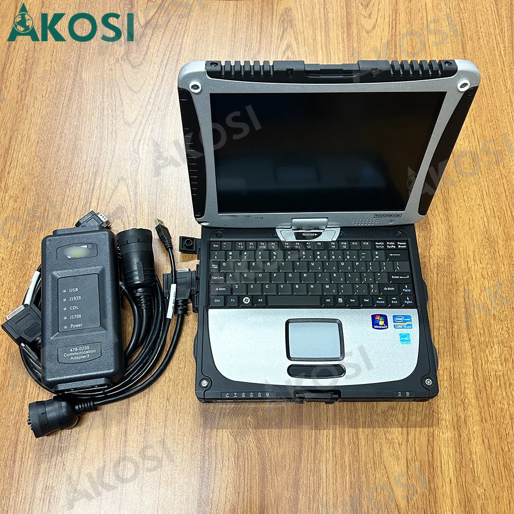 CF19 laptop+ET4 Communication Adapter III comm 3 with ET diagnostic interface+sis software+Flash software for CAT diagnostic kit