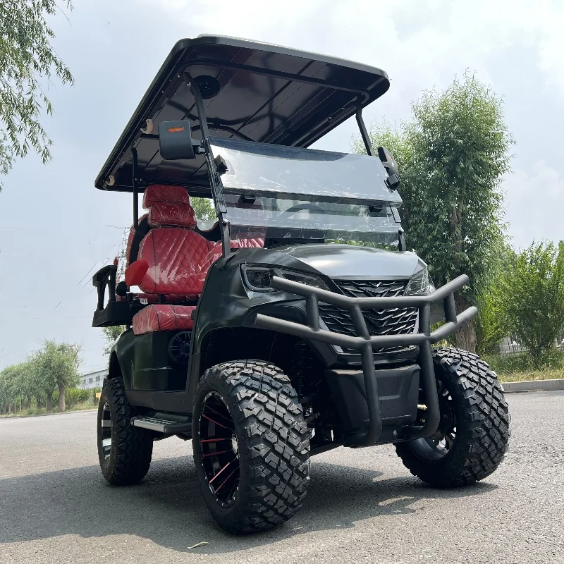 

Hot Selling New Solar Panel Powered 5kw 72V Electric Off-Road Vehicle Lithium Battery Golf Cart 4 Wheel Disc Brakes