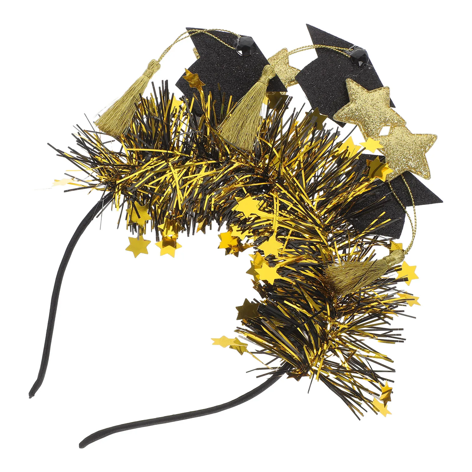 Grad อุปกรณ์เสริมผมหมวกหมอ Headdress Graduation ตกแต่งพู่ Hairband แถบคาดศีรษะ