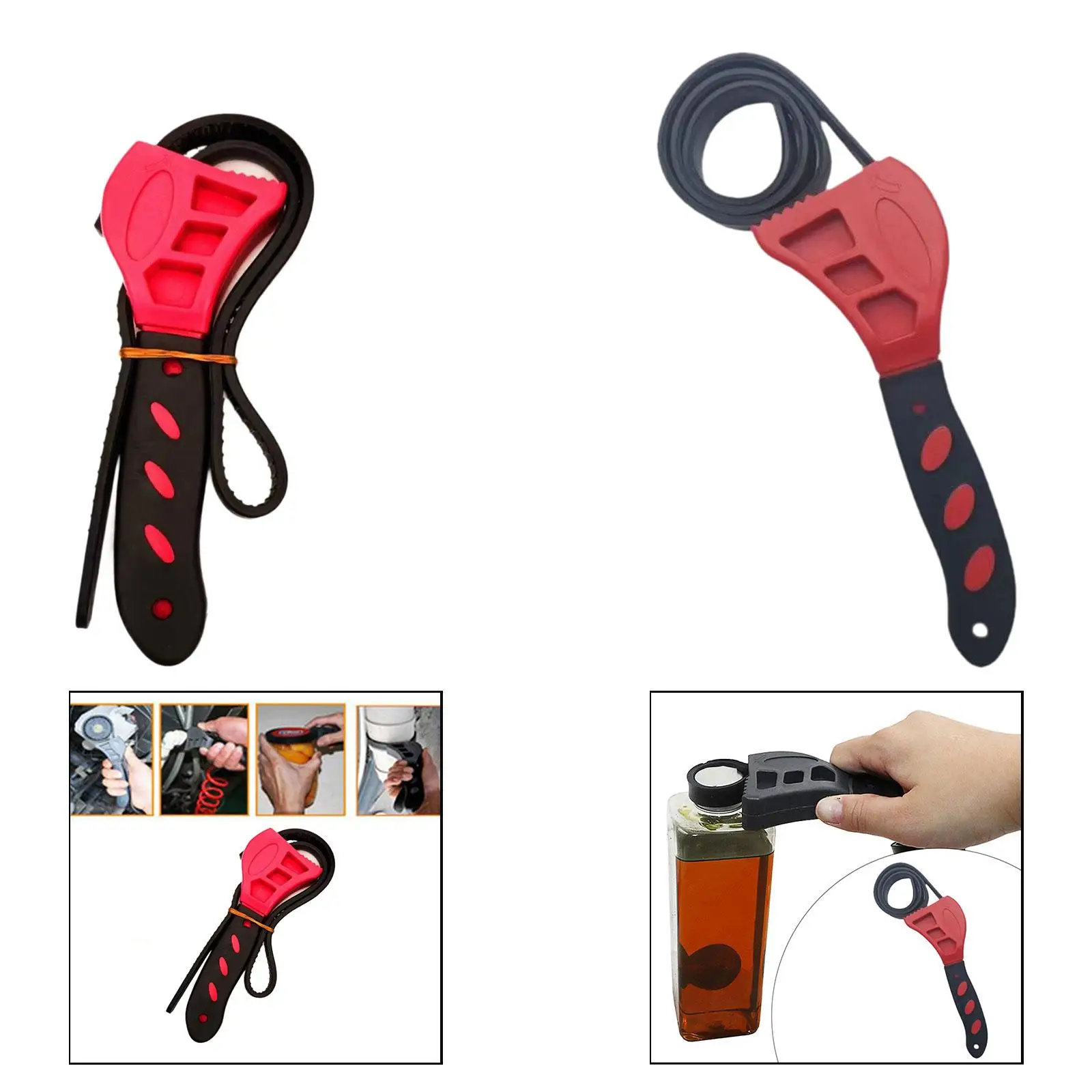 

Rubber Pipe Wrench Adjustable Plumbers Spanner Generic Jar Opener Multipurpose