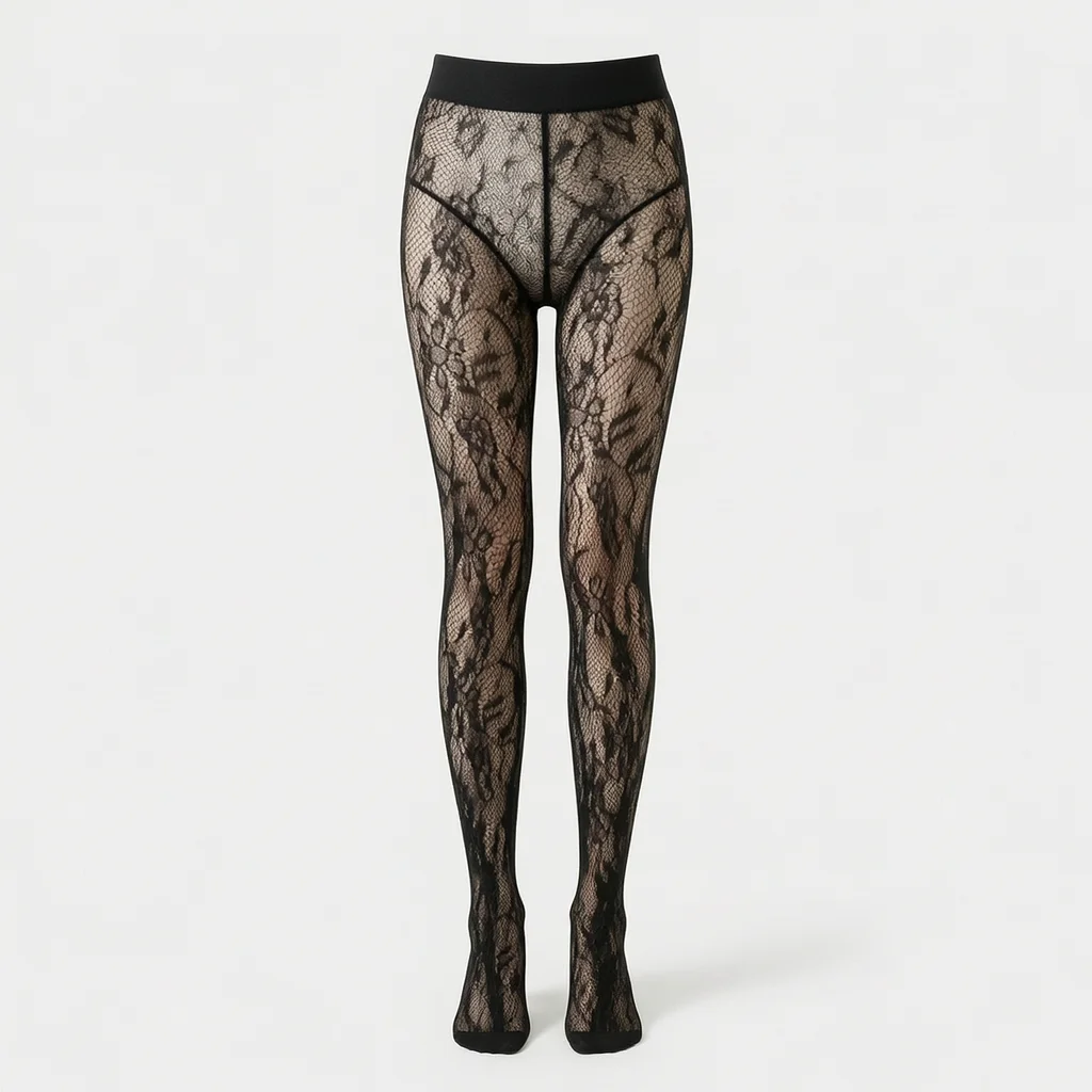 Accessory Mesh Tights Hollow Jacquard Gothic Sheer Stockings for Women Cosplay Multicolor Thin See Through