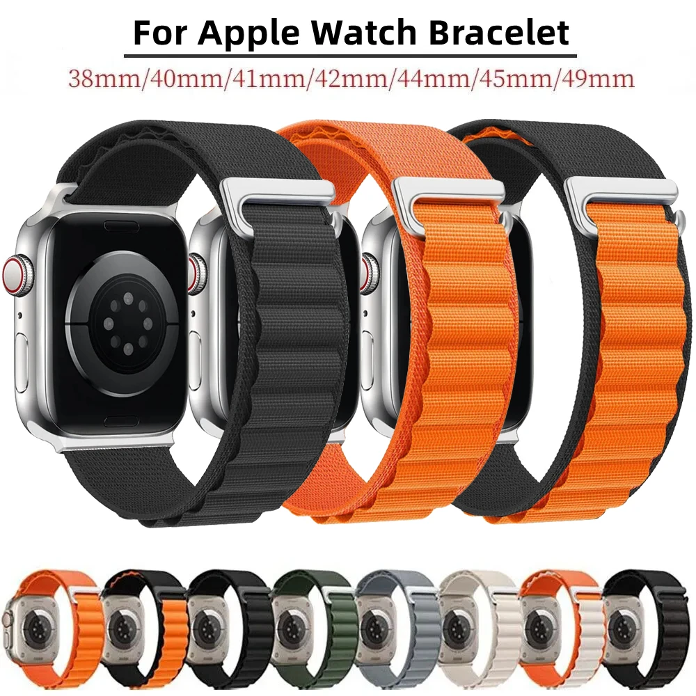 

Alpine Loop Strap For Apple Watch 49mm 45mm 44mm 40mm 41mm 42mm 38mm Adjustable Bracelet For iWatch Ultra 9 8 7 SE 6 Accessories