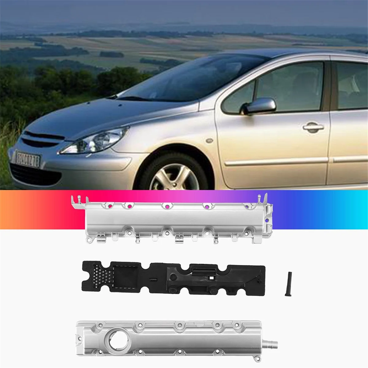 

New 0248P7 0248P6 Aluminum Alloy Valve Cover Assembly for Peugeot 307 307CC 308CC 308 3008 407 807 Citroen C4 C5