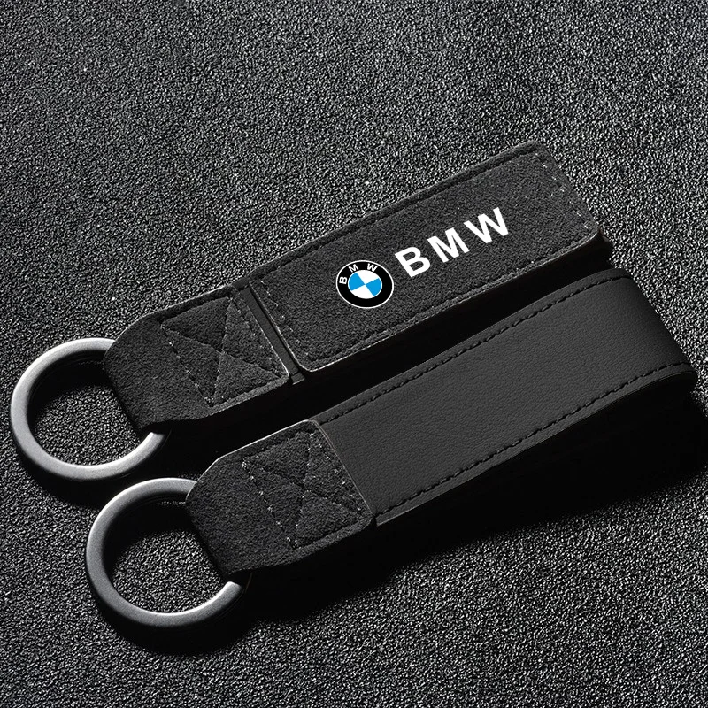 1Pcs Car Metal Key Chain Fine Leather Emblem Key Ring For BMW X1 X2 X3 X5 X4 X6 X7 G30 G20 G32 G11 G12 F40 F30 F20 F10 F34 F07