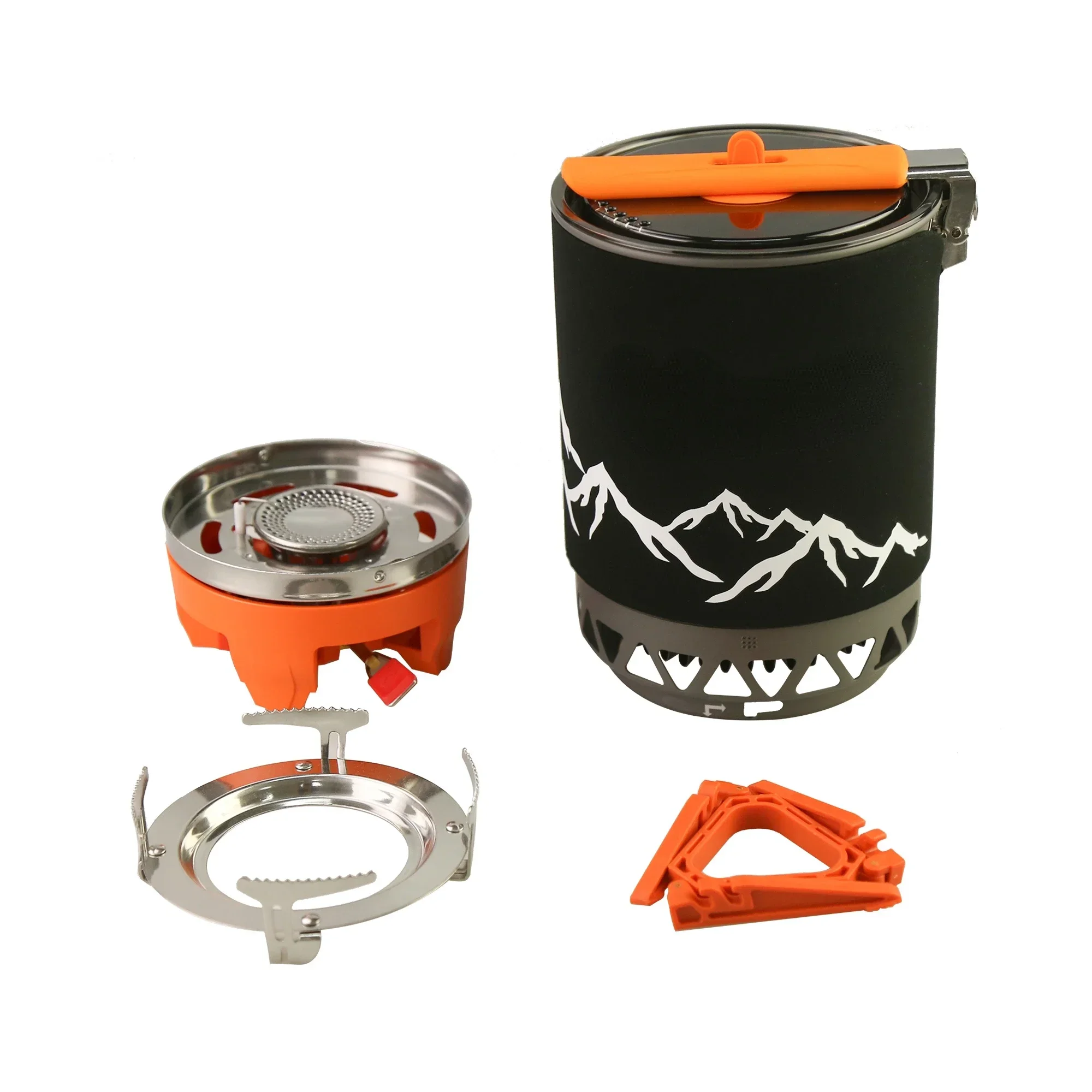 

1800ml Outdoor Camping Cooking System Hiking Fastboil Jet Cooker Gas Stove Gas Burner With Pot