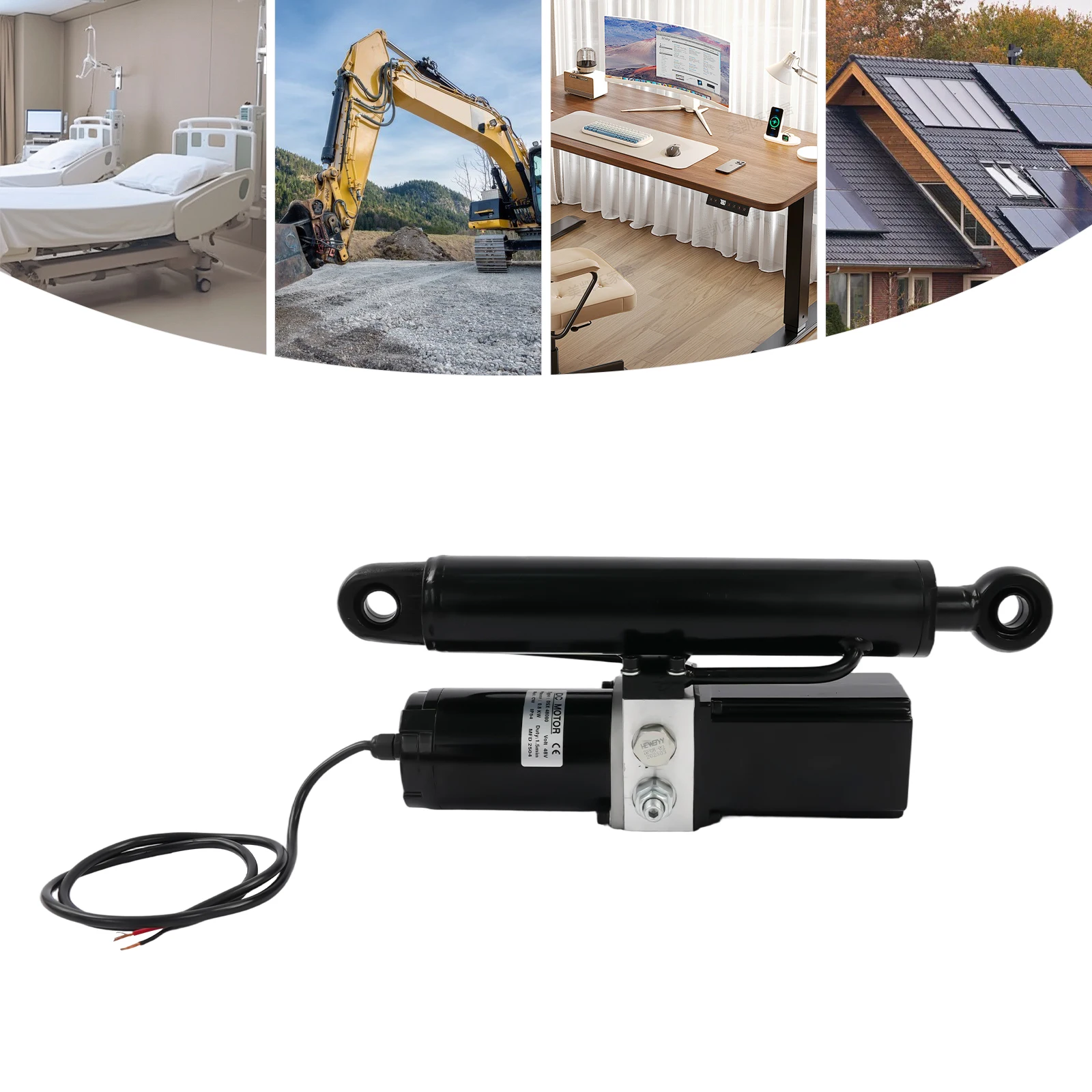 

Электрогидравлический привод 500 Вт, 2850 об/мин, водонепроницаемый линейный привод постоянного тока 12 В IP55 для прицепа сброса, подъемной платформы, оборудования