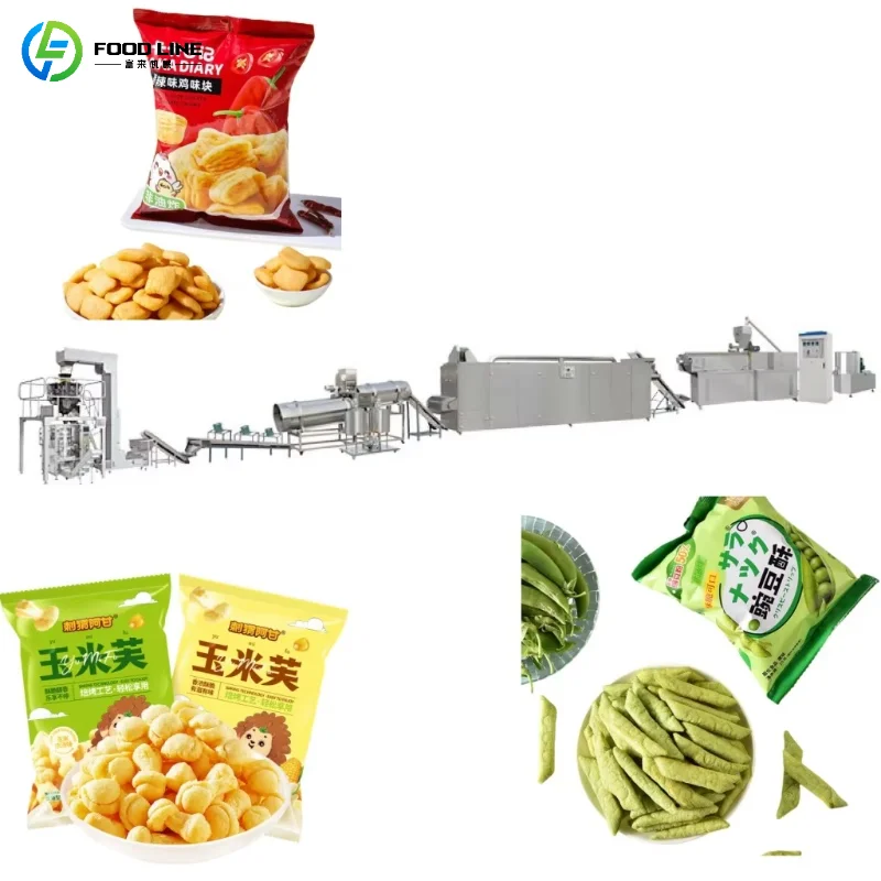 Customized Industrial Puffed Food Production Line Puffed Snack Production Line Customizable Configuration for Different Needs