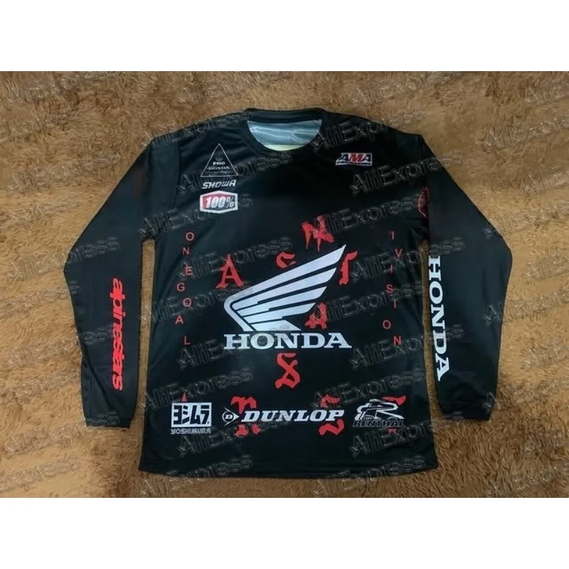2025-26 هوندا إصدار خاص # 1 جيت سوبر موتوكروس سباق جيرسي MenLong كم دراجة نارية المحملة تنفس التجفيف السريع الأعلى