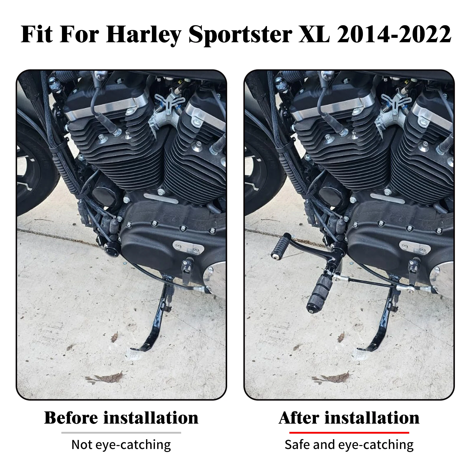 Motorcycle Forward Controls Complete Kit Black/Chrome Pegs Levers Linkages For Harley Sportster XL 883 Iron 1200 48 2004-2022