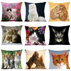 Cushion Cover 45x45 Cushions Covers Cute Cat Decorative Pillow Cover for Living Room Cushions Bed Pillowcases Pillowcase 50*50