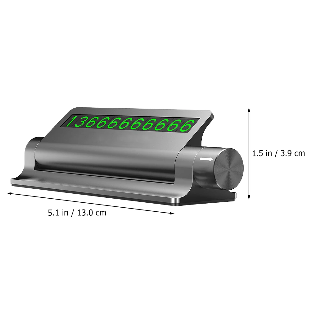 

Aluminum Alloy Car Accessories Temporary Parking Plate Light Grey s Parking Phone Number Board Display Hide Hammer