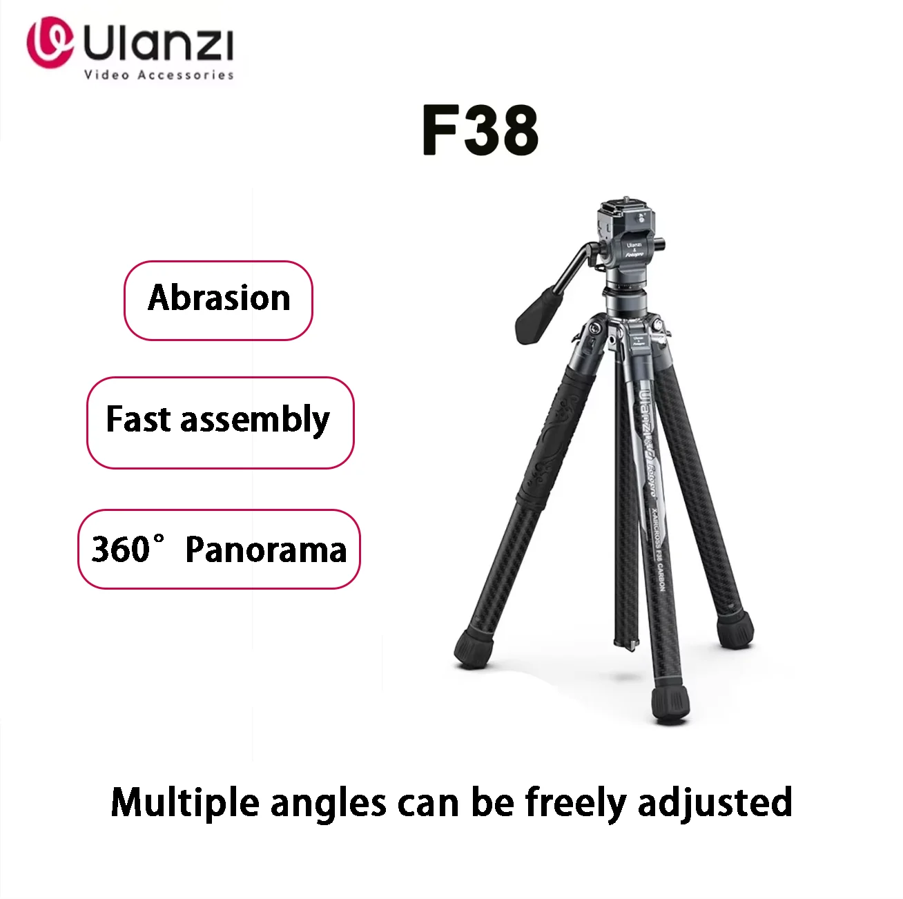 

Original Ulanzi F38 Quick Mount Air III Carbon Fiber Tripod Photography Support Frame Portable Panoramic Shooting Lightweight