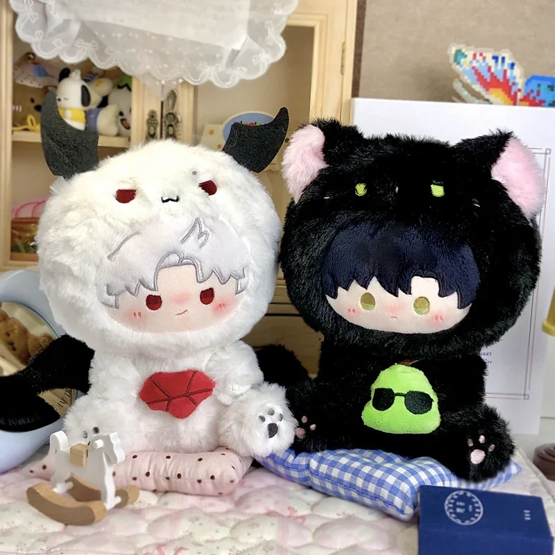 Love and Deepspace Cute Cat Ear Cotton Plush Doll Soft Fluffy Sylus Caleb Rafayel Zayne Xavier Stuffed Anime Fans Collection