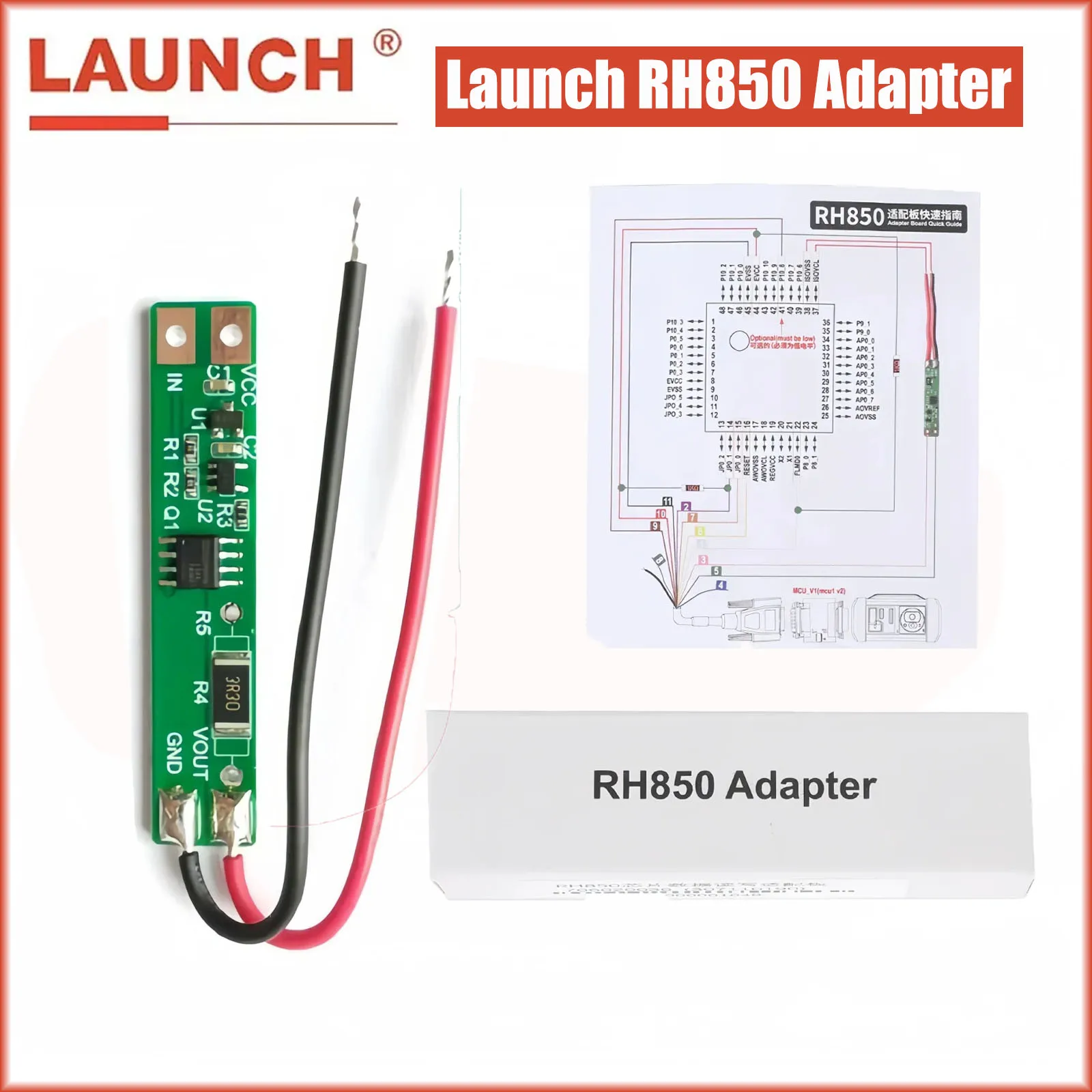 Launch RH850 Adapter Board for X-prog3 Programmer for Renesas Encrypted microcontrollers functions of RH850 MCU Read and Write