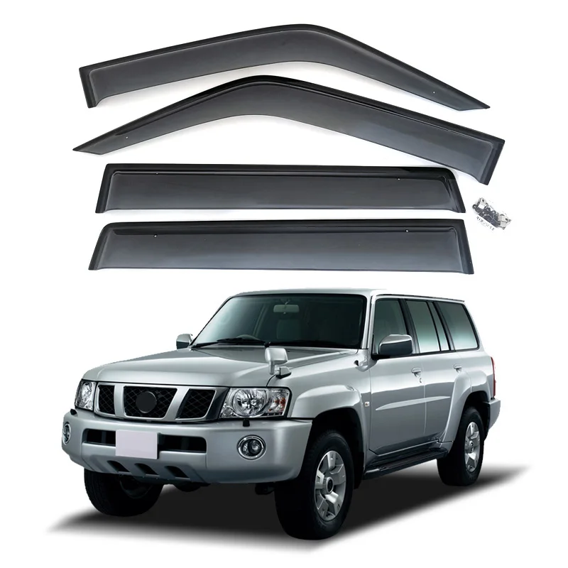 

Window Deflector For Nissan Patrol Safari Y61 Door Window Rain Visor Weather Vent Shield