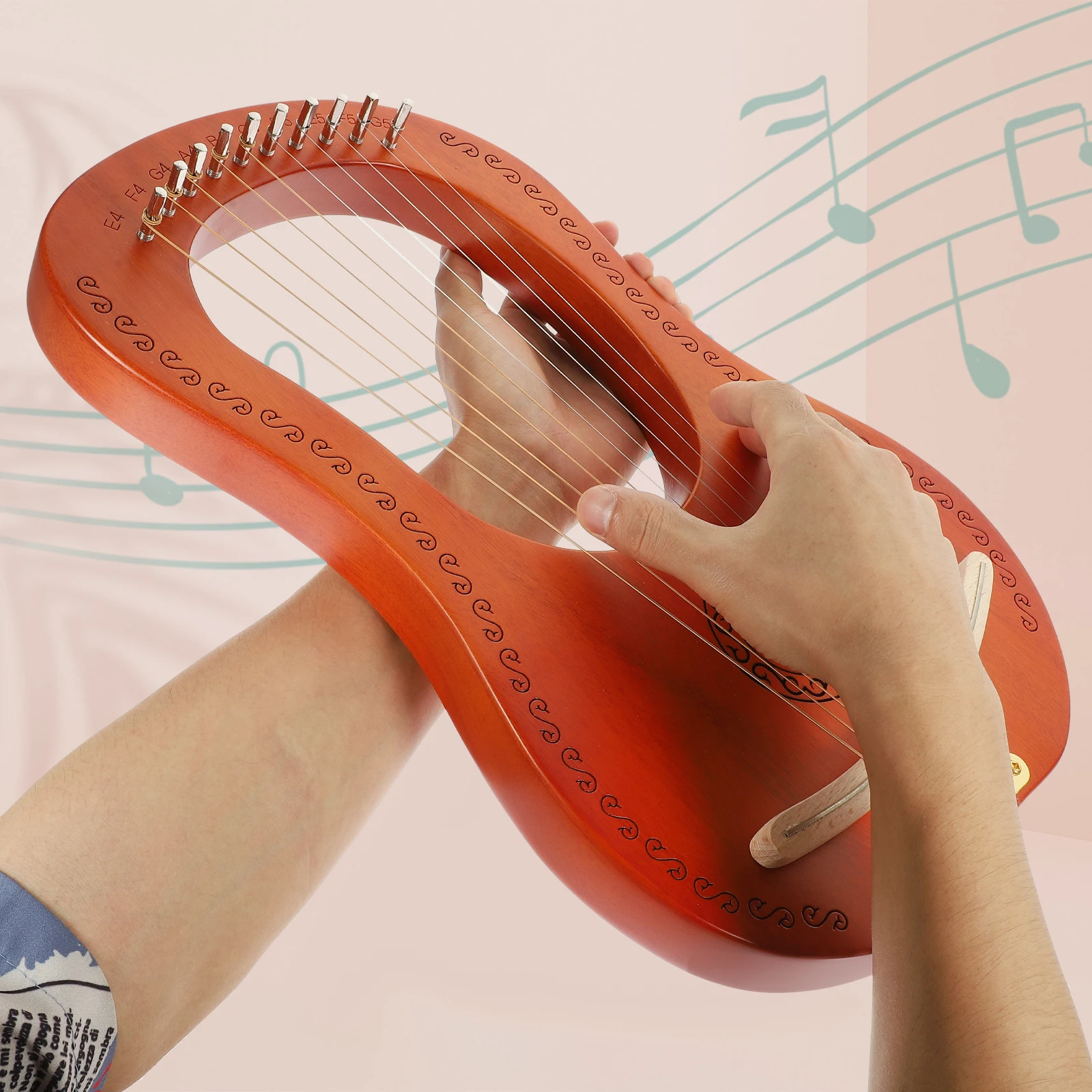 

Riel Harp for Kids Stringed Instrument Small Instruments Unique Band & Orchestra Musical Handheld