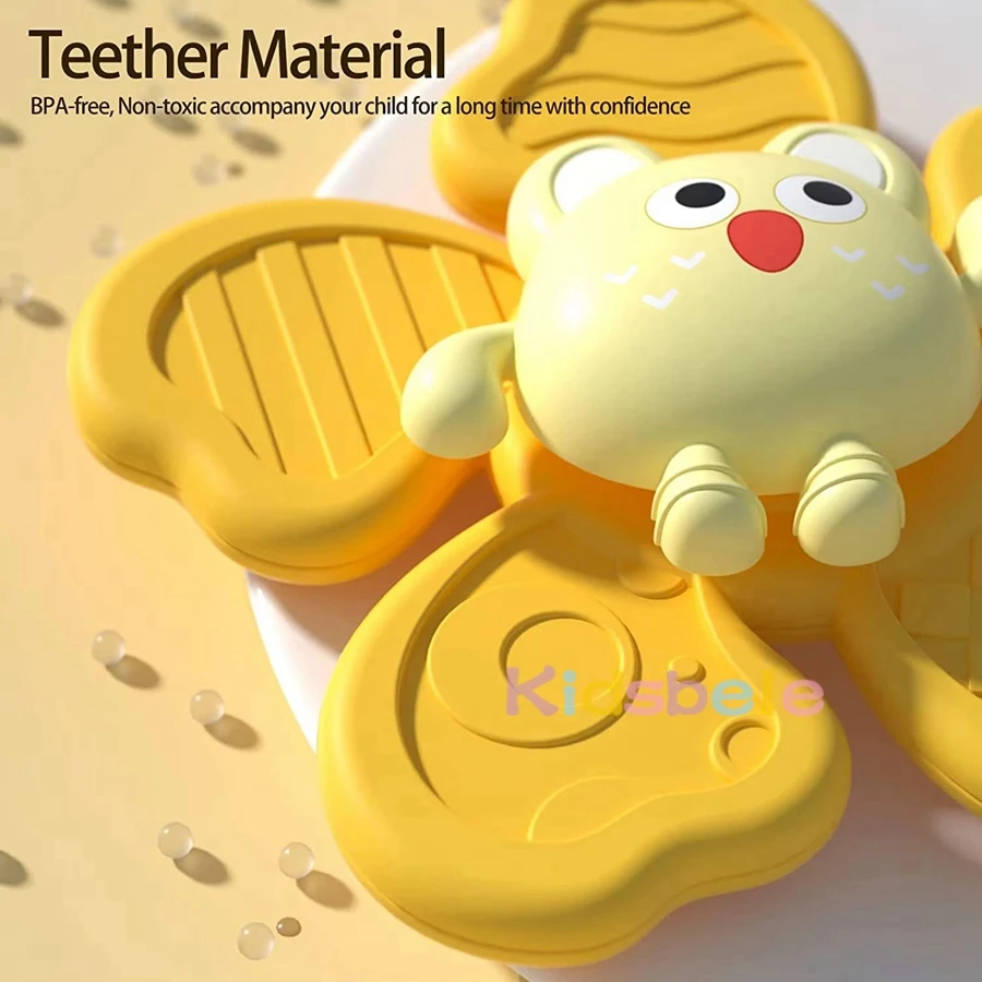 3 قطعة لعبة حسية دوارة كوب شفط قوي لعبة حمام الطفل المنبثقة سبينر الحمام الكرتون مهدئا حشرجة الموت فنجر سبينر #4