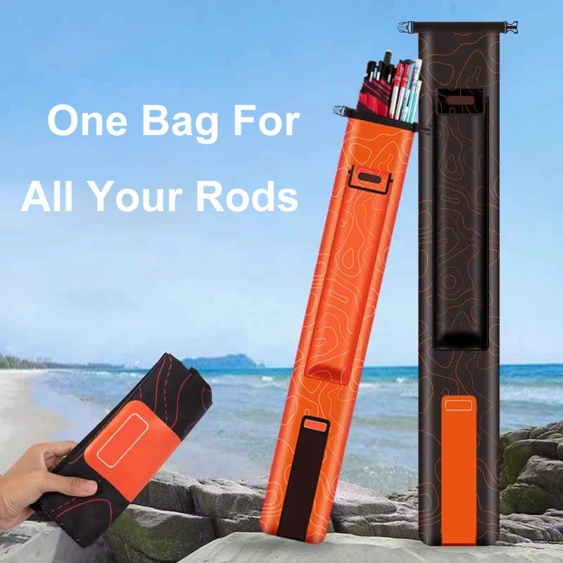 

Fishing Goods Durable Waterproof Carpfishing Rod Bag Foldable Fishing Rod Cover Large Size Case Organizer For Fishing Poles