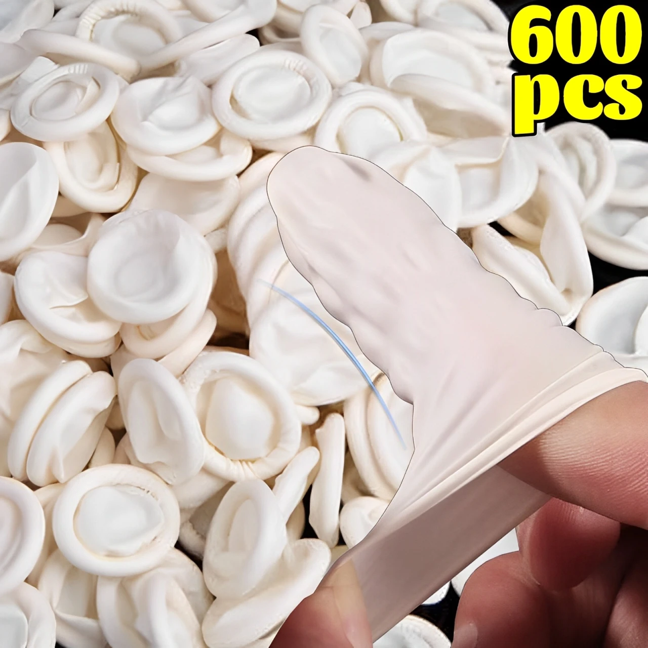 

600/100 шт. напальчники, антистатические защитные перчатки для кончиков пальцев, нескользящие чехлы на рукава для дизайна ногтей, колпачки для большого пальца