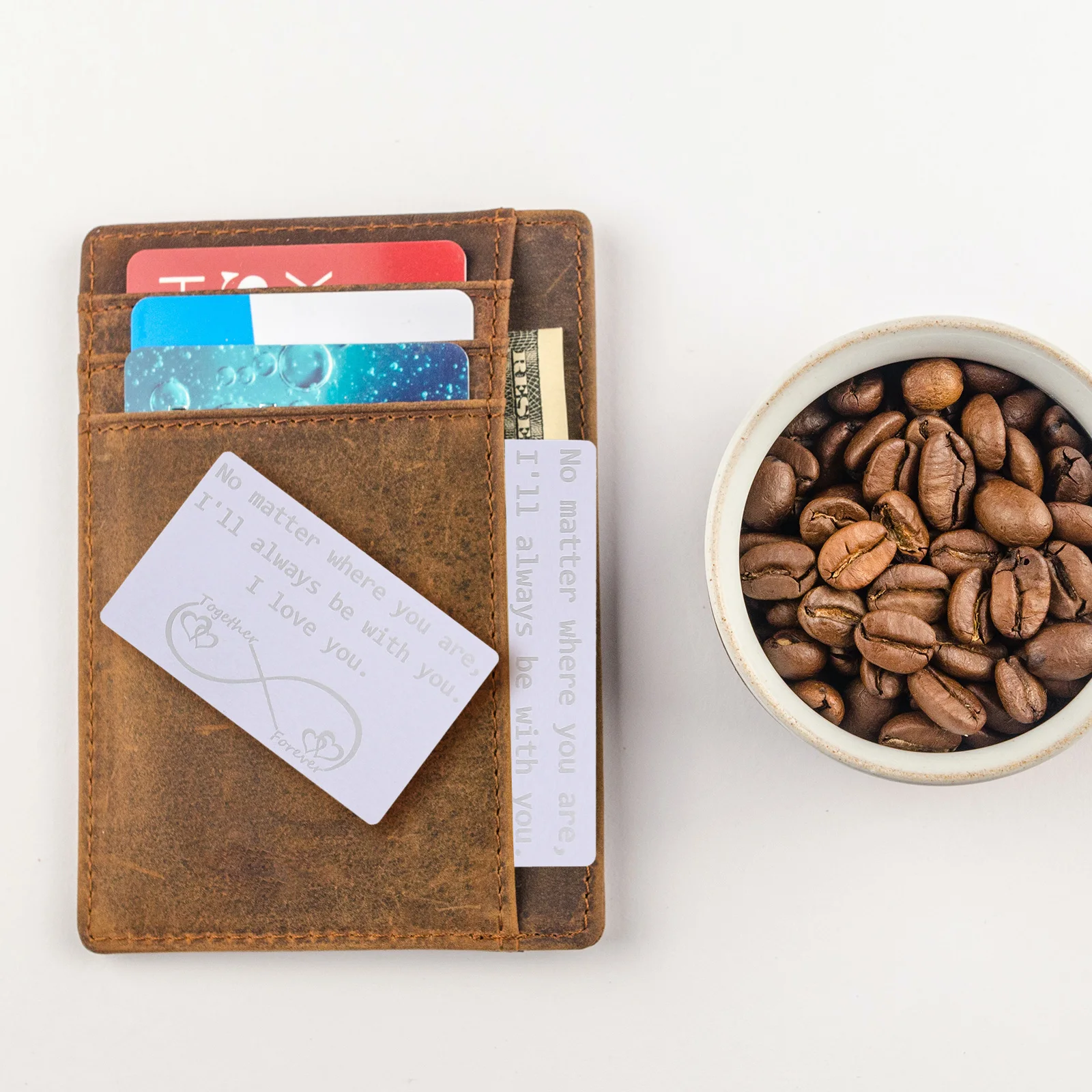 

2 шт. металлические карты, вставки для кошелька из нержавеющей стали, декоративные выгравированные карты, подарки для мужчин, годовщина Святого Валентина