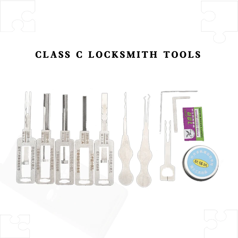 Professional locksmith disassembly and assembly lock cylinder unlocking tool training 5-piece set QS100 lock unlocker