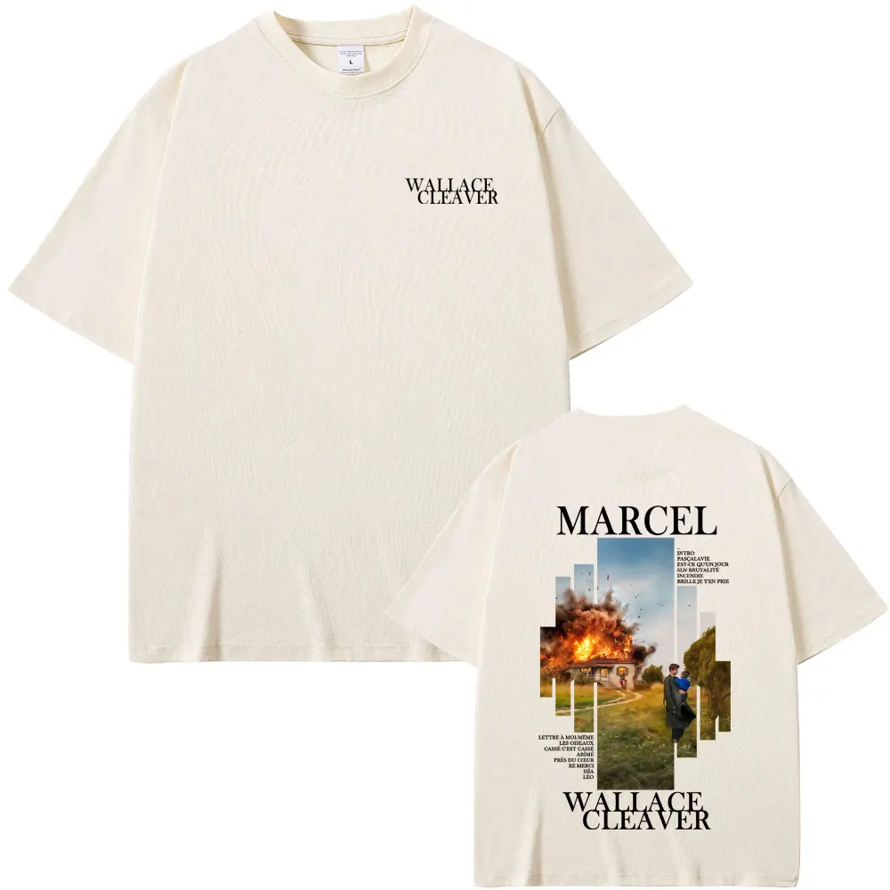 Rapper Wallace Cleaver Marcel Album Graphic T-shirt Men Hip Hop Fashion Pop Music T Shirts Male Casual Cotton Vintage T-shirts
