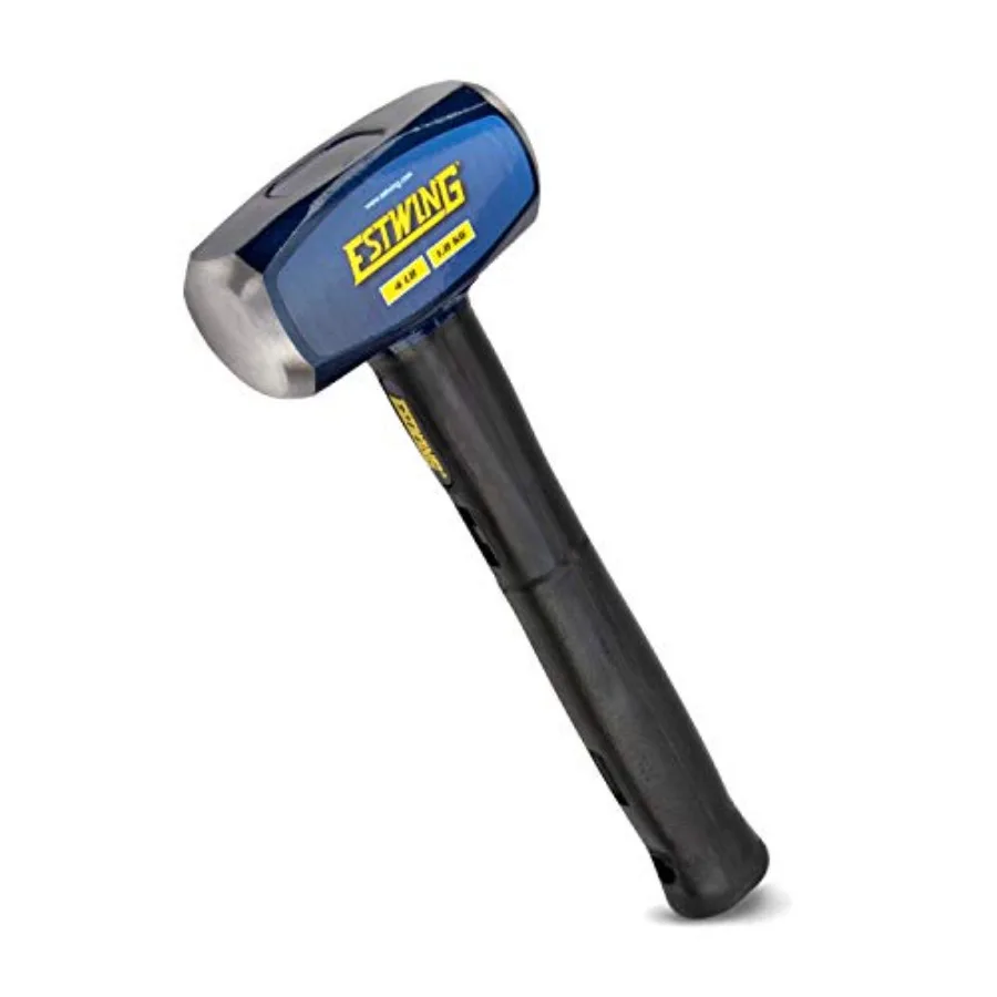 Estwing 4-Pound Club Sledge Hammer for Demolition Stake Driving 50-55 HRC Locked Head 12-Inch Indestructible Handle with Vulcan