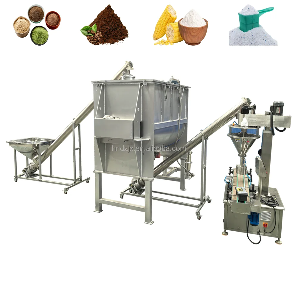 DZJX Manufacturers Produce 100l Horizontal Ribbon Blender Mixer 1000l Powder Ribbon Mixer 50 Liter