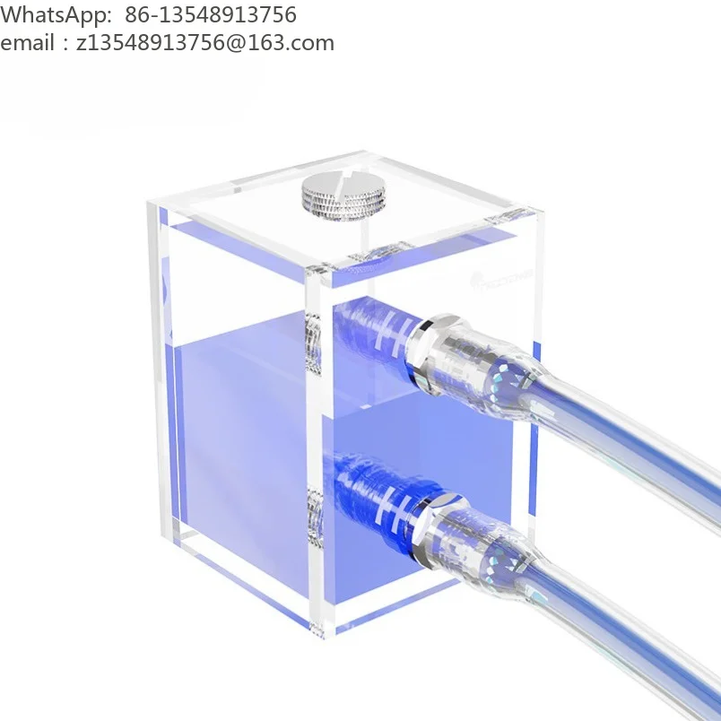 GQSX-T2 Mini PC Water Cooling Reservoir Full Transparent Acrylic Square Coolant Tank Gross