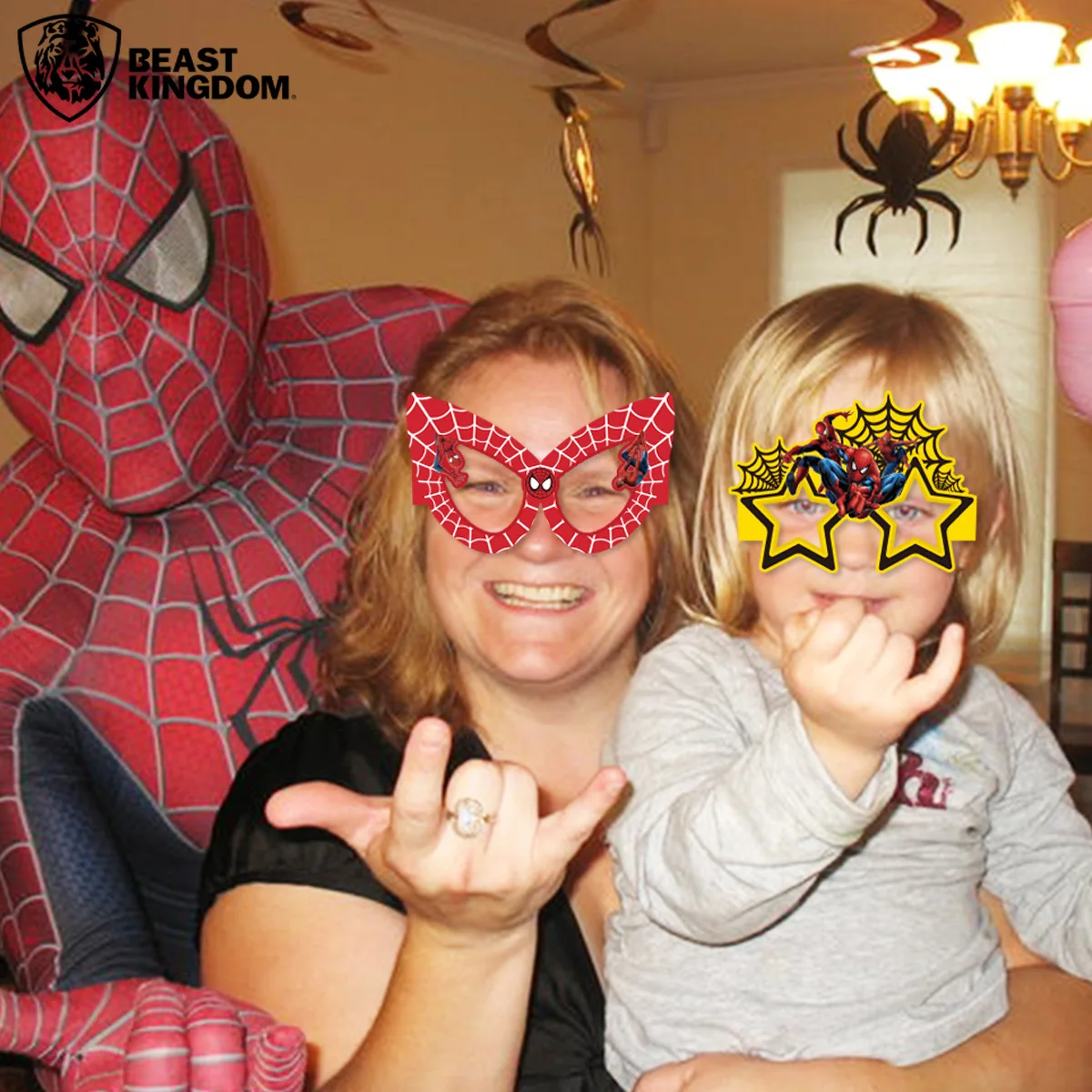 مجموعة إكسسوارات صور سبايدرمان الوحش ، نظارات بطلة ، إكسسوارات تنكرية ، مستلزمات حفلات أعياد الميلاد ، هدايا فساتين الهالوين ، 8 *