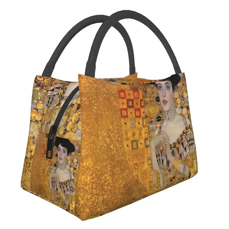 

Gustav Klimt Insulated Lunch Bag for Women Resuable Symbolism Art Cooler Thermal Bento Box Office Picnic Travel Shoulder