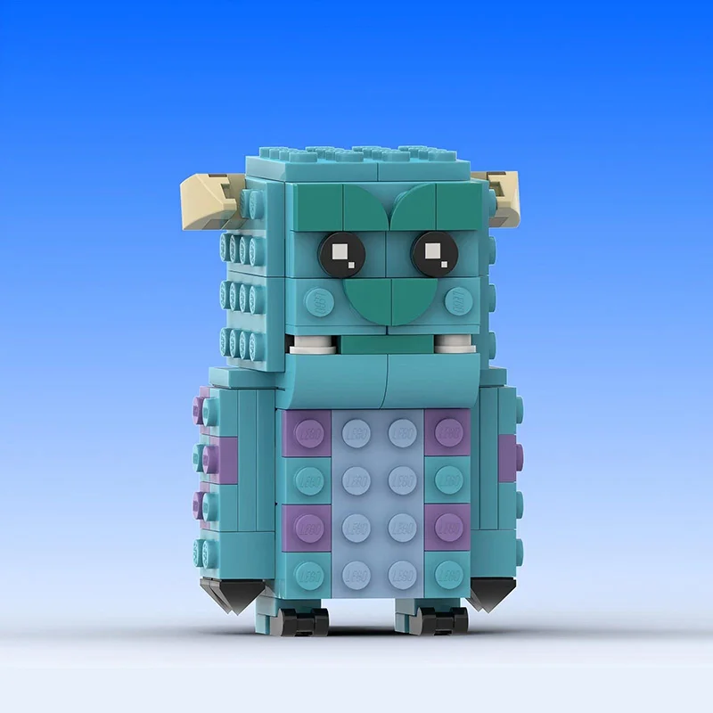 Cute Big Eye Monster Doll Building Blocks MOC Cartoon Anime Figures Monster Company Brickheadz Model Kids Assembly DIY Toys Gift