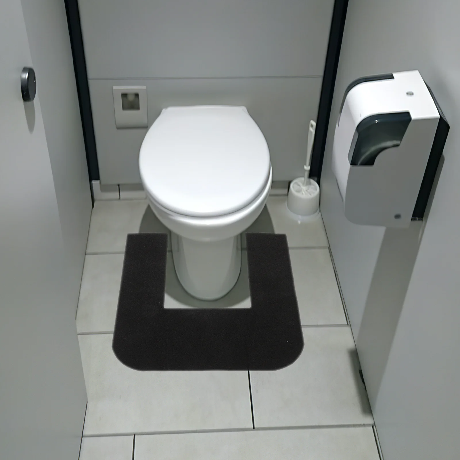 

U-Shaped Toilet Mat Non-Slip Durable Bathroom Rugs Quick Dry Easy Clean Urinal Floor Protector Decor Toilet Mat