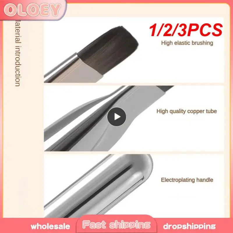 1/2/3PCS Ultra Thin Foundation Brush Lightweight and Thin Face Contour Brush Flat Contour Brush Blending Foundation Cream Makeup