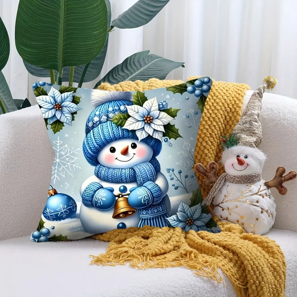 Soft Polyester Cushion Cover Neutral Tone Zipper Pillow Cozy Vibe Daily & Festive Home Decor