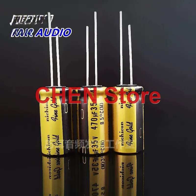 4PCS/10PCS original NICHICON FG 470UF 35V 12.5X25MM 85C fine gold audio electrolytic capacitor 35V470UF free shipping