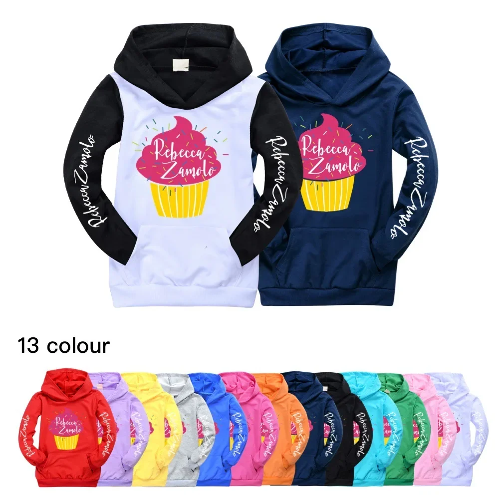 

Fashion Hoodie Kids Clothes Girls REBECCA ZAMOLO Sweatshirt Kids Pullover Hoody Tops Boys Sweaters Cartoon Casual Jumpers 519XX