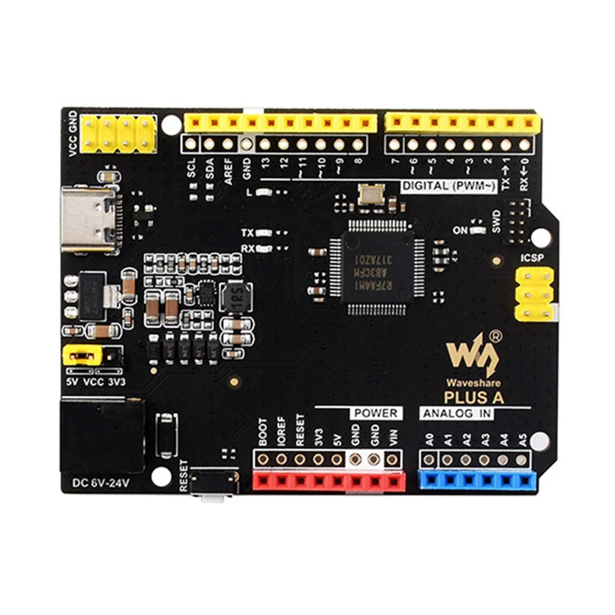Плата разработки AT87-Waveshare R4 Plus R7FA4M1AB3CFM R7FA4 Plus, совместимая с Arduino UNO R4 Minima R7FA4 Plus A