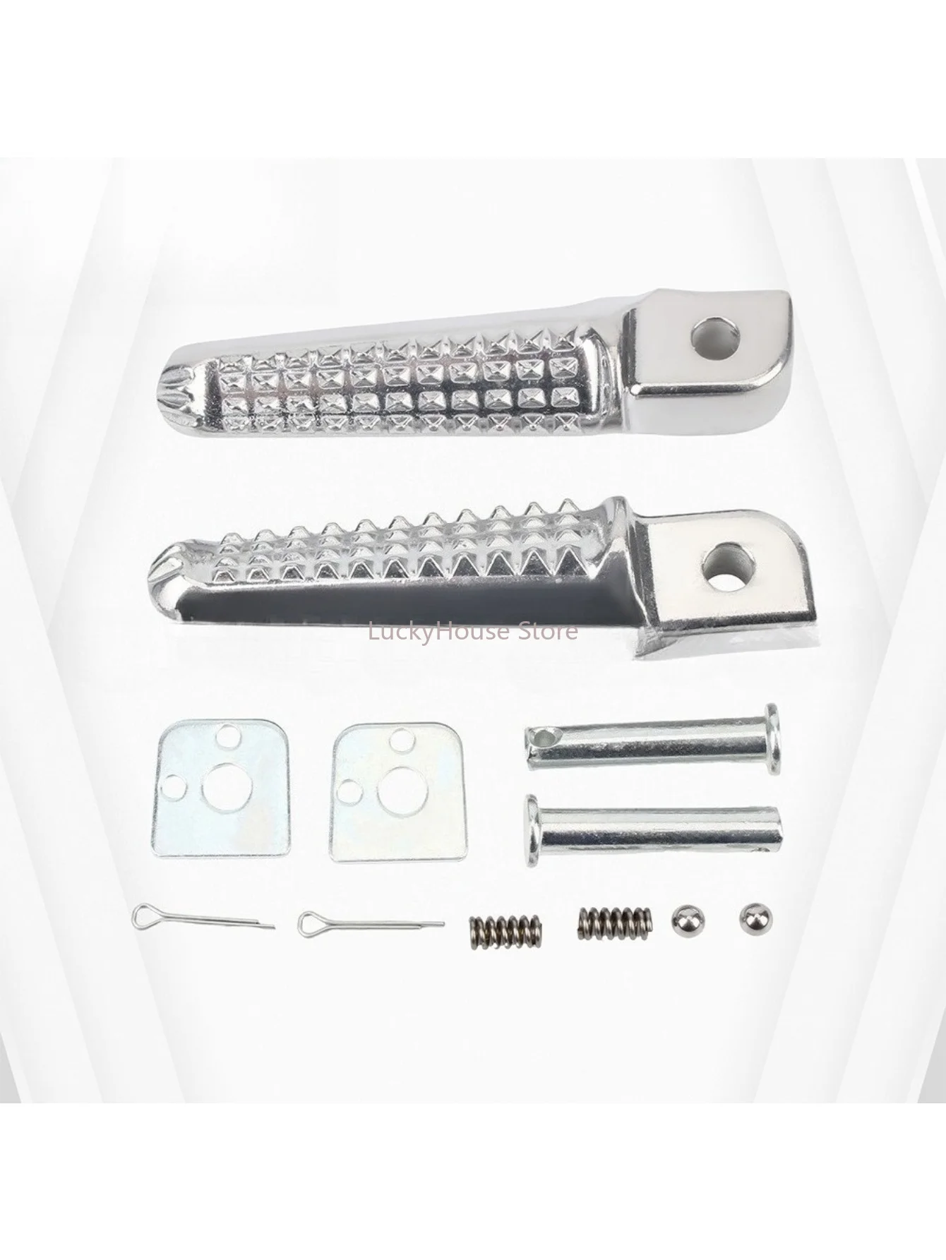 Universal CNC Aluminum Motorcycle Foot Pegs Anti‑Slip Wear‑Resistant Rear Footrest Full Set Modified Motorbike Spare Parts