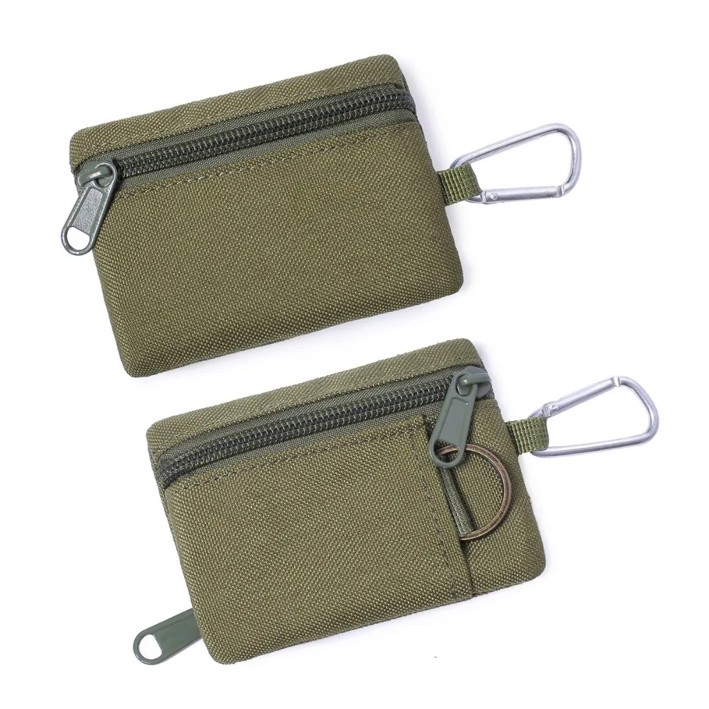 Cartera con cremallera EDC Molle para hombre, riñonera para exteriores, llavero para teléfono móvil