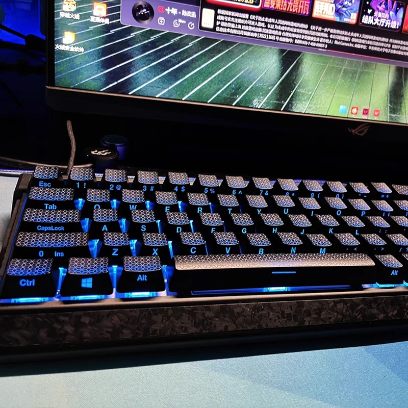 

Карбоновые колпачки для клавиатуры, механические колпачки для клавиш Pbt, полупрозрачные OEM-аксессуары для игрового компьютера и настольного компьютера