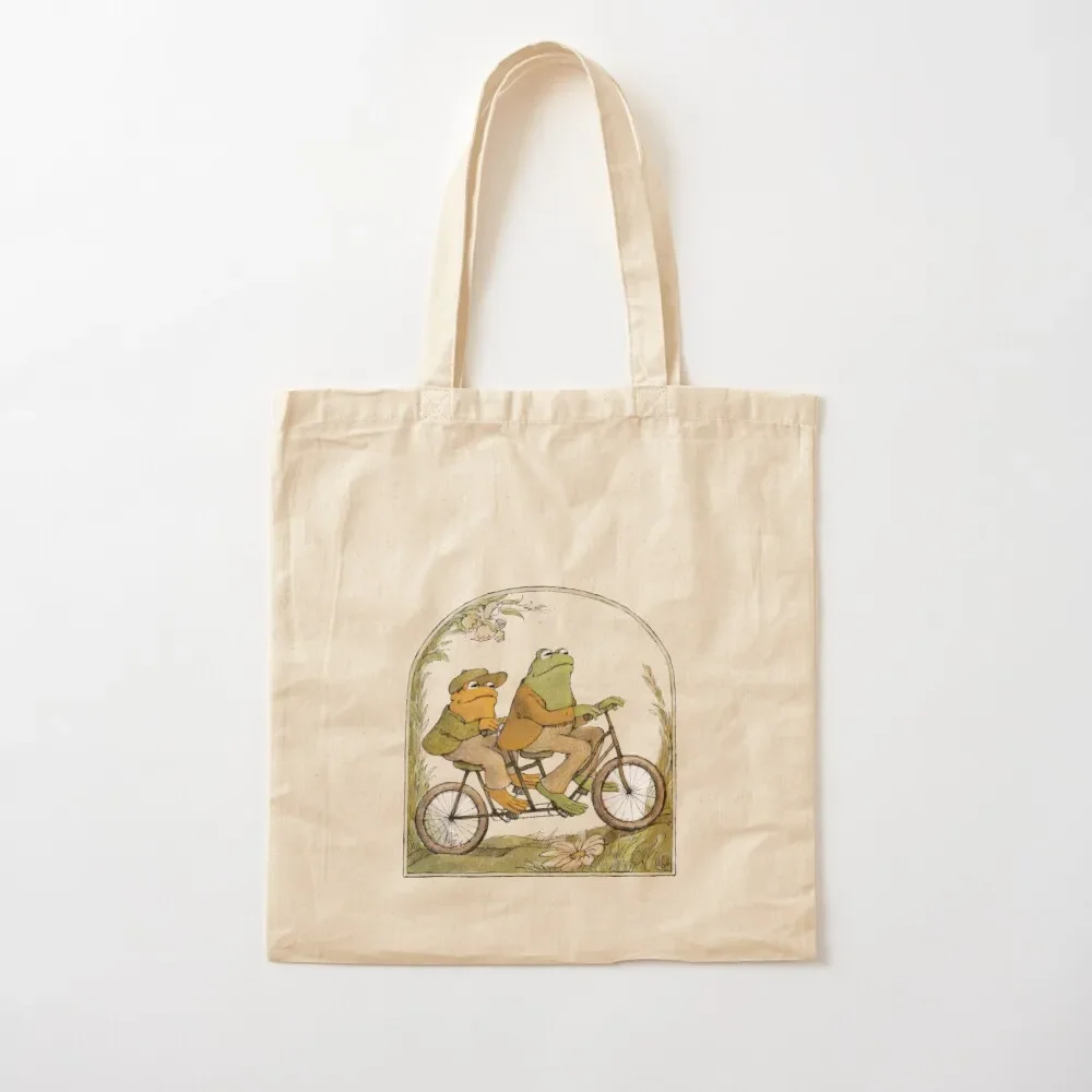 

Frog and Toad Biking Tote Bag Canvas shoulder bag shopper bag women canvas Lady