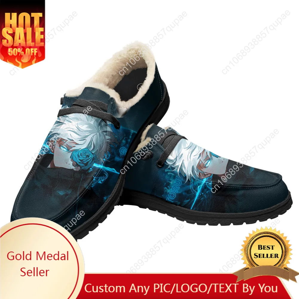 

Jujutsu Kaisen cos Gojo Satoru Flat Shoes Anime Men Women Teenager Sneakers Soft Warm Shoes Outdoor Casual Footwear Custom Shoe