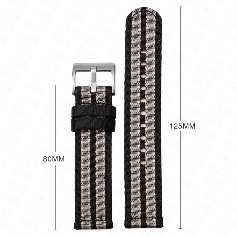 18mm 20mm 22mm 24mm Soft Nylon Strap for Omega Seamaster 007 Men Women Quick Release Canvas Replace Watch Band for Seiko Casio
