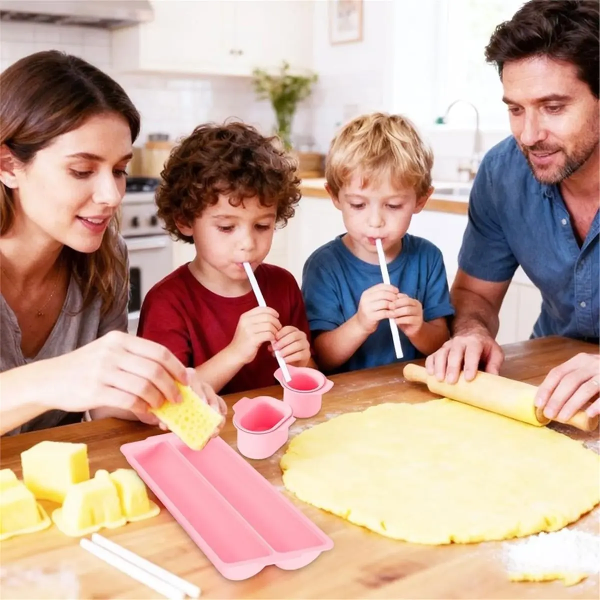 Cake Lollipop Mold Set 8-Piece - DIY Baking Kit with Molds, Sticks & Bags for Parties & Weddings