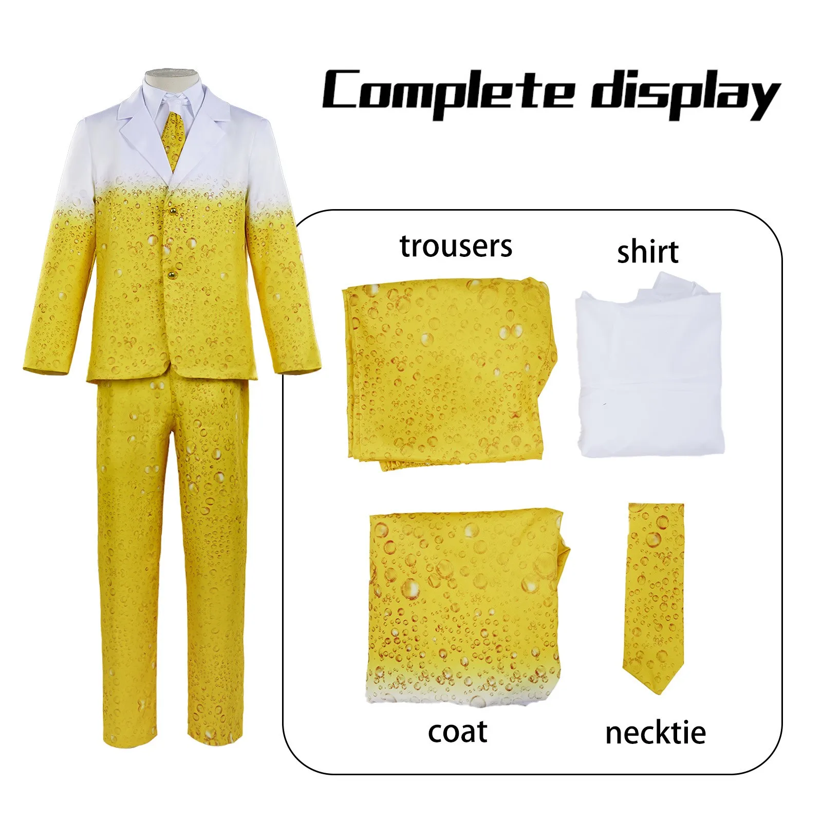 Oktoberfest Performance Costumes Cosplay Beer Carnival Stage Costumes Men'S Suit Jackets Shirts Trousers Four-Piece Set With Tie