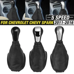 For Chevrolet Spark 2011 2013 2014 2015 2016 Car 5-Speed Gear Shift Knob Shifter Gearstick Lever with Gaiter Boot Cover